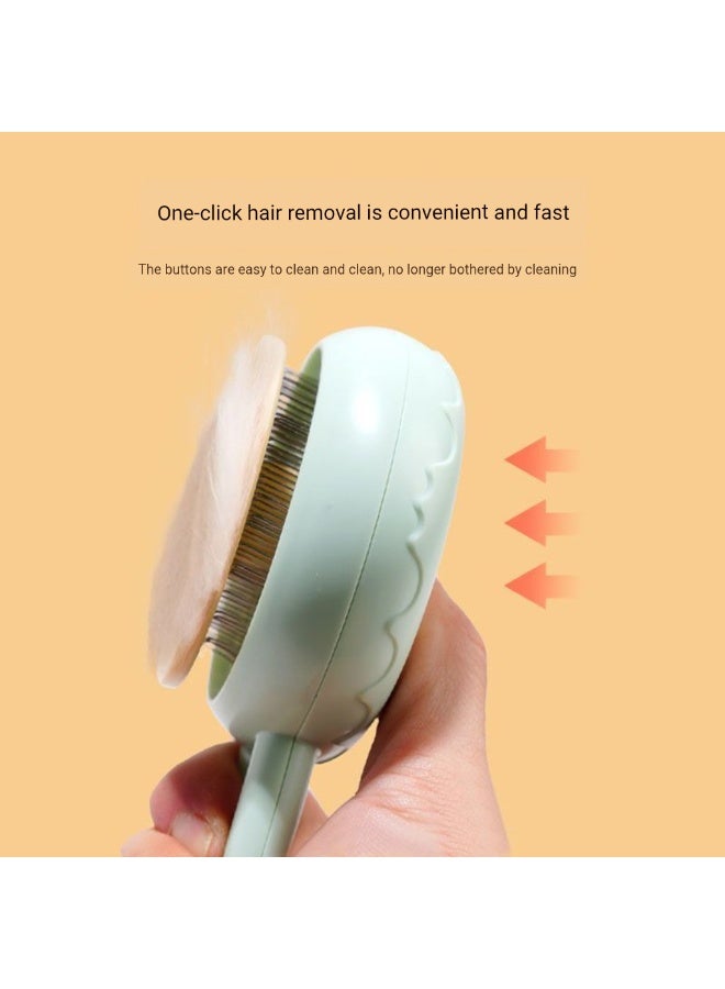 A.M Pet Hair Removal Comb Self-Cleaning Multi-Purpose Pet Hair Brush Rounded Head for Dog Cat Hair Removal - Image 5