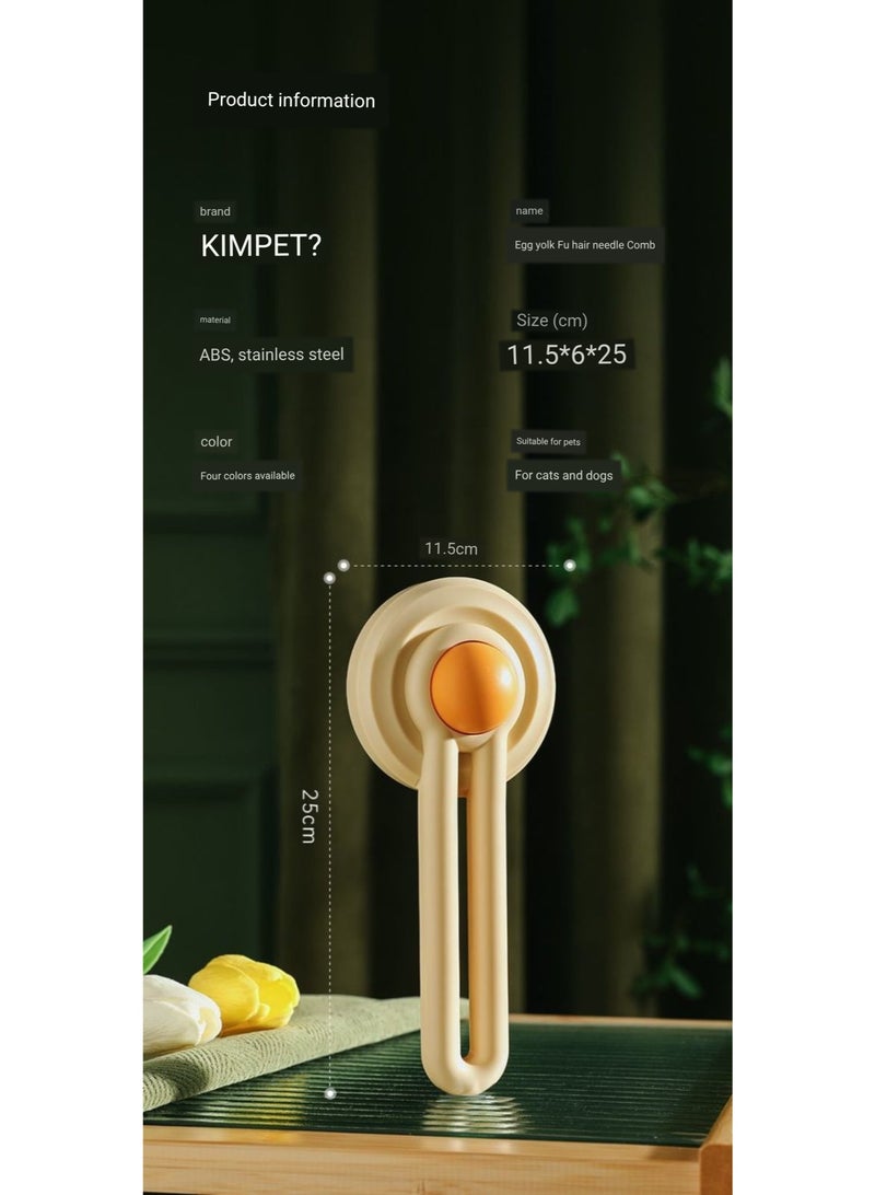 A.M Pet Hair Removal Comb Self-Cleaning Multi-Purpose Pet Hair Brush Rounded Head for Dog Cat Hair Removal - Image 3