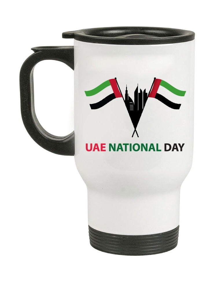 UAE Flag Day Travel Mug Gifts-Celebrate The National Day With Printed Design Travel Mug Gifts - Image 1