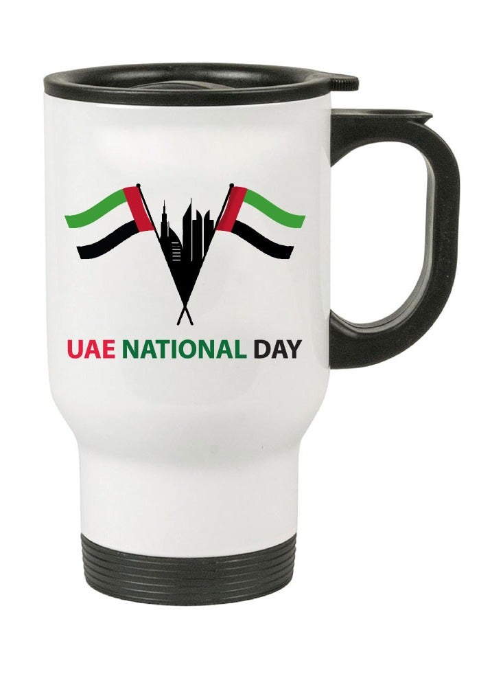 UAE Flag Day Travel Mug Gifts-Celebrate The National Day With Printed Design Travel Mug Gifts - Image 2