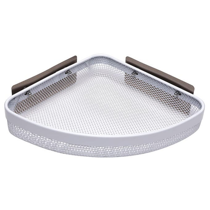 ADHESIVE BATHROOM SHELF METAL SHOWER CADDY CORNER SHELF WALL MOUNTED NONDRILLING FLOATING SHELF FOR BATHROOM ORGANIZERKITCHENSHOWER ORGANIZER PACK OF1 WHITE