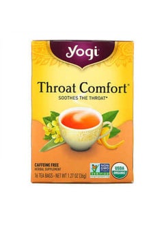 Yogi Tea, Throat Comfort, Caffeine Free, 16 Tea Bags, 1.27 oz (36 g) - pzsku/ZD80E8AAD99129018C563Z/45/_/1663305428/2b1478b8-a41f-4540-9096-0418e73e025a