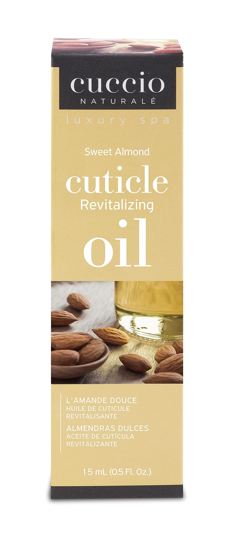 Cuccio Naturale Sweet Almond Cuticle Oil  Hydrating and Nourishing Treatment with Safflower Oil and Vitamin E  Sweet Almond Scent  Promotes Healthy Strong Nails  050 Fl Oz 15 mL