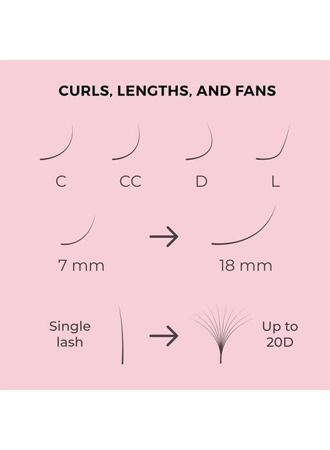 Super Mink Eyelashes Extensions - Multi Selections from 0.03 to 0.2, C CC D Curl, 7-15 mm Length Mixed Tray Silk Eyelashes, Individual Eyelash Extensions (0.12 CC, 7-15mm)