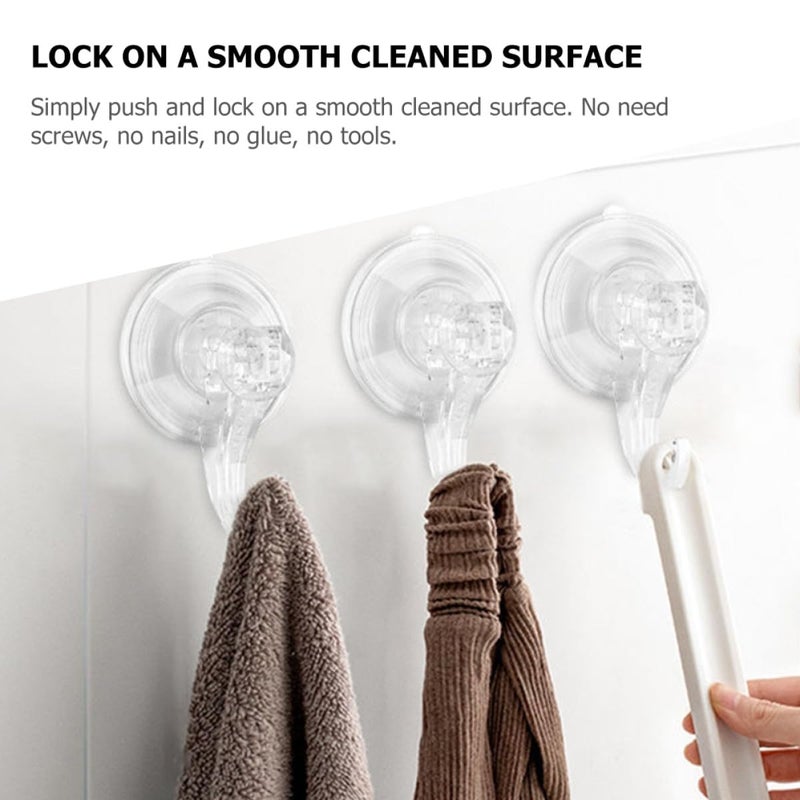 3Pcs Heavy Duty Suction Cup Hooks for Bathroom Shower Towel Hanging and Storage Organization - Image 4