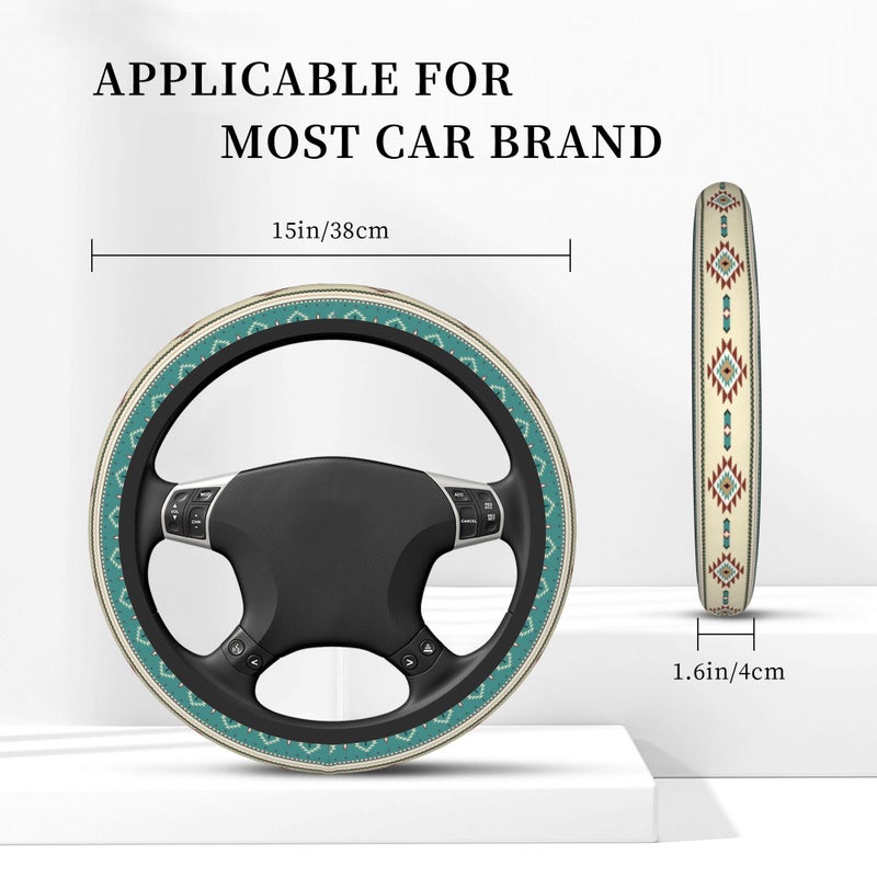 BEIANSHUO Western Steering Wheel Cover Cute Universal 15 Inch Car Accessories Protector for Women Fit Auto SUV Sedan Vans Trucks - Image 5