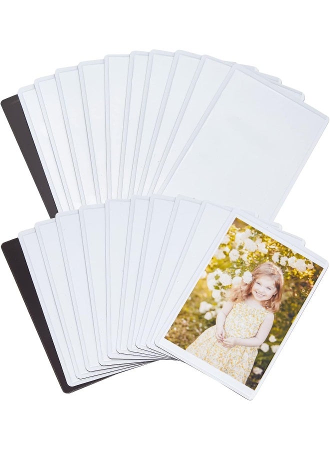 Juvale Juvale 24Pack 2x3 Magnetic Picture Frames for Refrigerator Locker Office Classroom Wallet Size Photo Pocket Sleeves for Arts and Crafts Projects Holds 2x3 Photos  - Image 5
