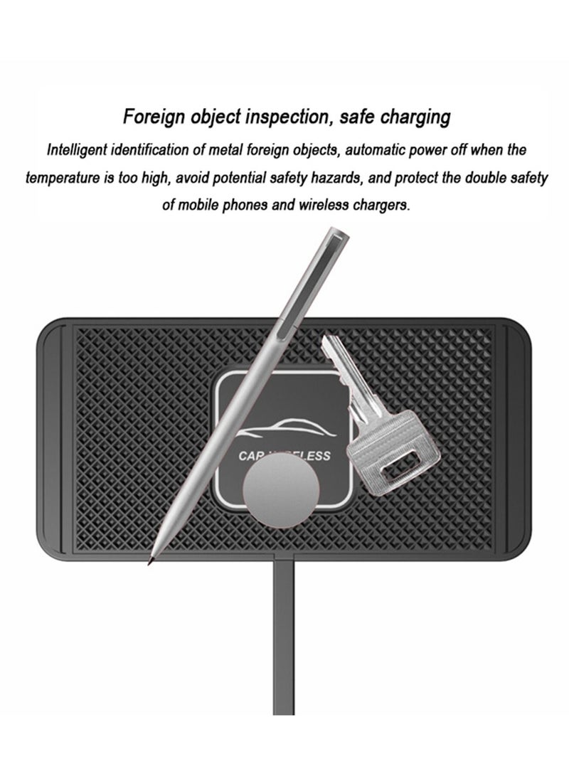 SYOSI Wireless Charger, Wireless car Charger Charging pad 15w Non-Slip QI Fast Charger for car Wireless Phone Charger for Android for iPhone 11/12/13 Pro Max Xs, Samsung Galaxy S20, S10+ Note 9 - Image 5