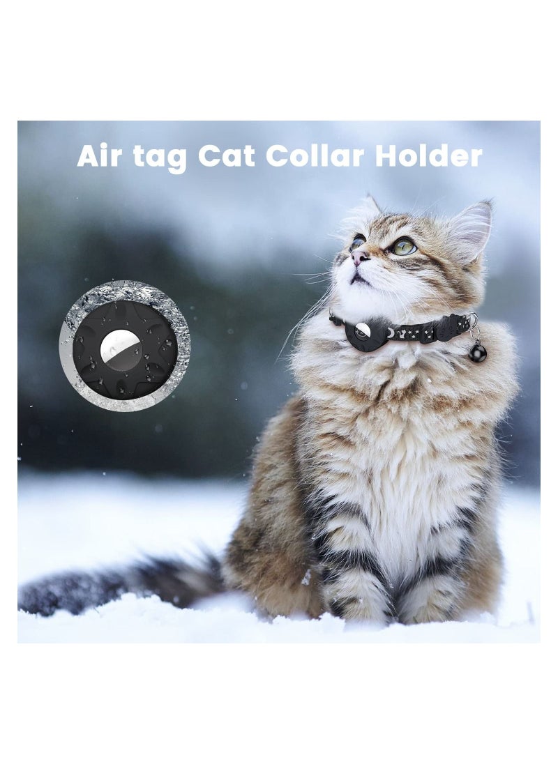 Y&D - Cat Collar for Airtag, Refective with Safety Buckle and Waterproof Air Tag Holder in 3/8" Width, Compatible Apple Airtag Dog Kitten Puppy - Image 1