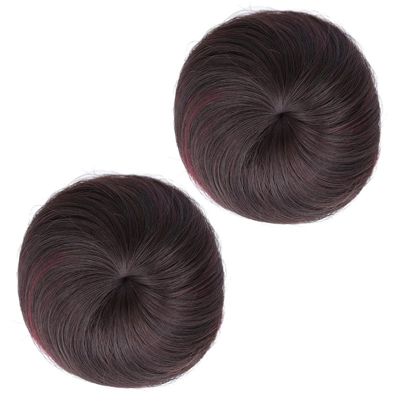 HSPJHTM 2 PCS Hair Bun Extensions Wig Accessory Updo Hairpieces Curly Wavy Hair Scrunchies Updo Hair Pieces Bun Extension Ponytail Messy for Women Girls