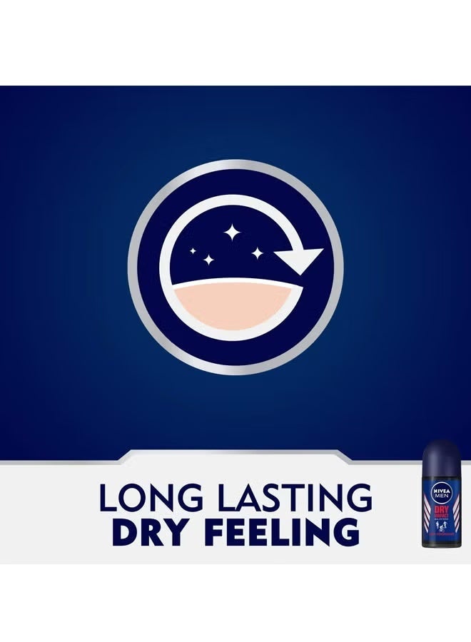 نيفيا مضاد التعرق دراي إمباكت ببلية دوارة للرجال، 50 مل أزرق/أحمر/أبيض 50ملليلتر - Image 4