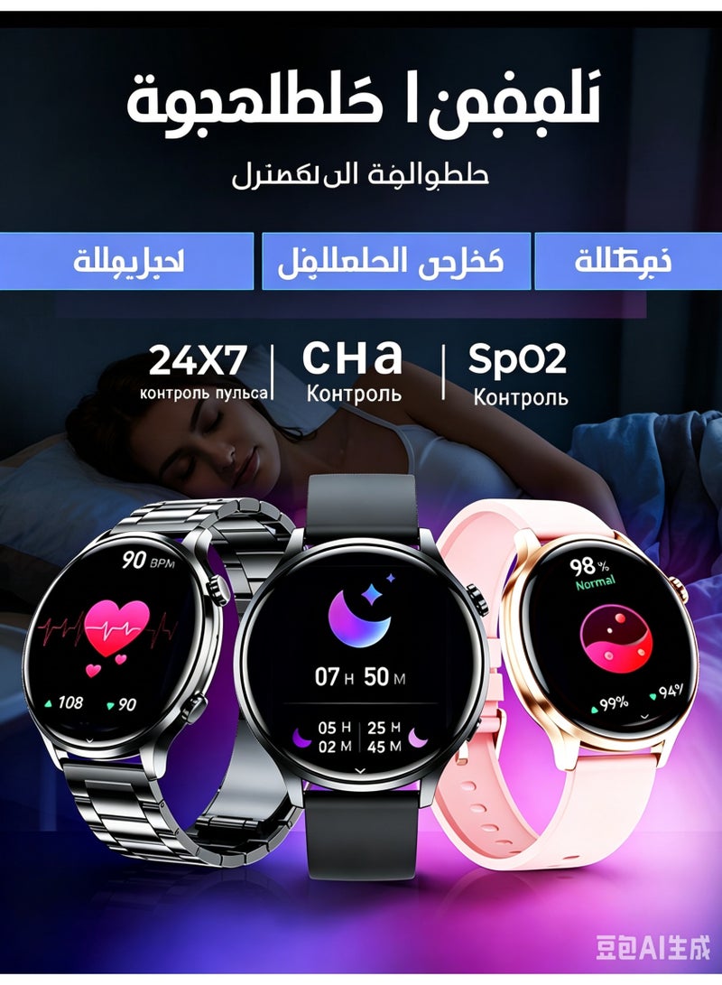 Smart Watch for Women, 1.39" AMOLED HD Curved Touchscreen with Bluetooth Calling, Fitness & Activity Tracker - Image 4