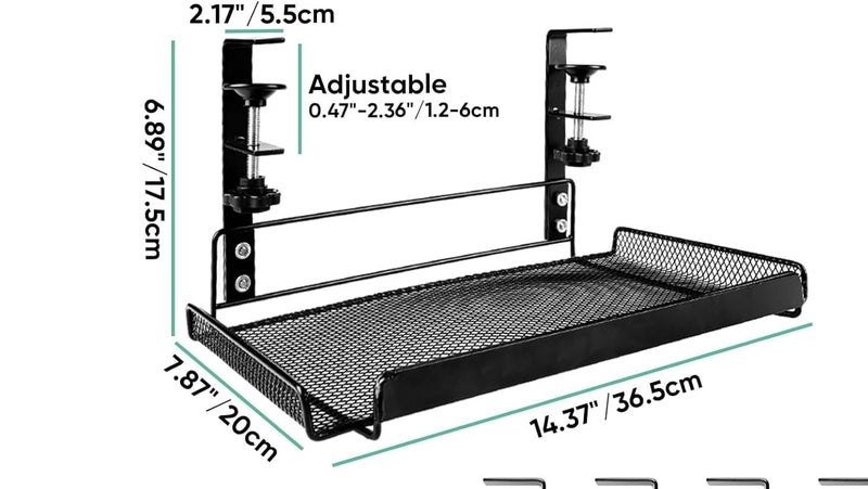 Azelf Under Desk Cable Management Tray Organizer for Wire Management Super Sturdy Desk Cable Rack Standing Desk Cable Management - Image 4