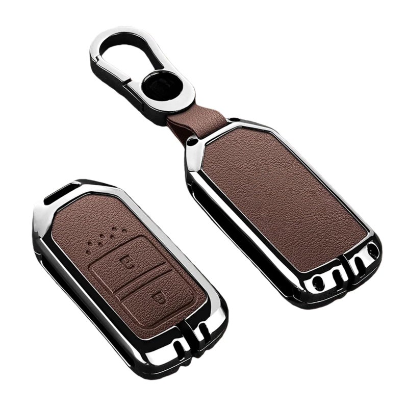 Brown Chain Car Remote Key Fob Cover Compatible For Multiple Honda Models - Image 2