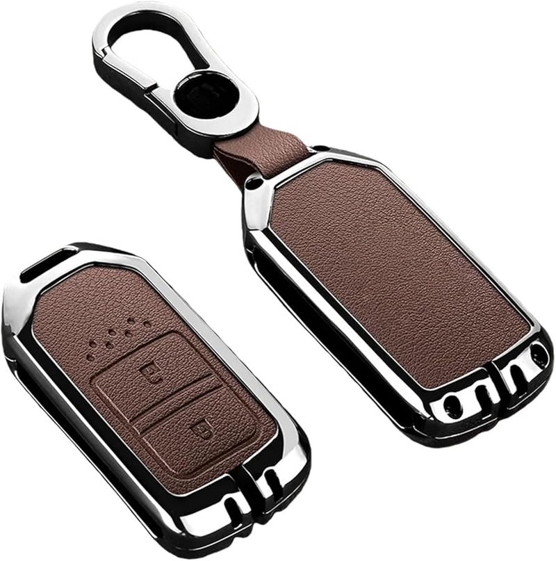 Brown Chain Car Remote Key Fob Cover Compatible For Multiple Honda Models - Image 1