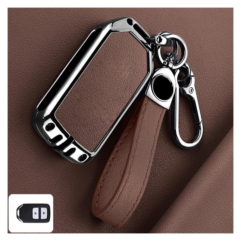 Brown Chain Car Remote Key Fob Cover Compatible For Multiple Honda Models - Image 4