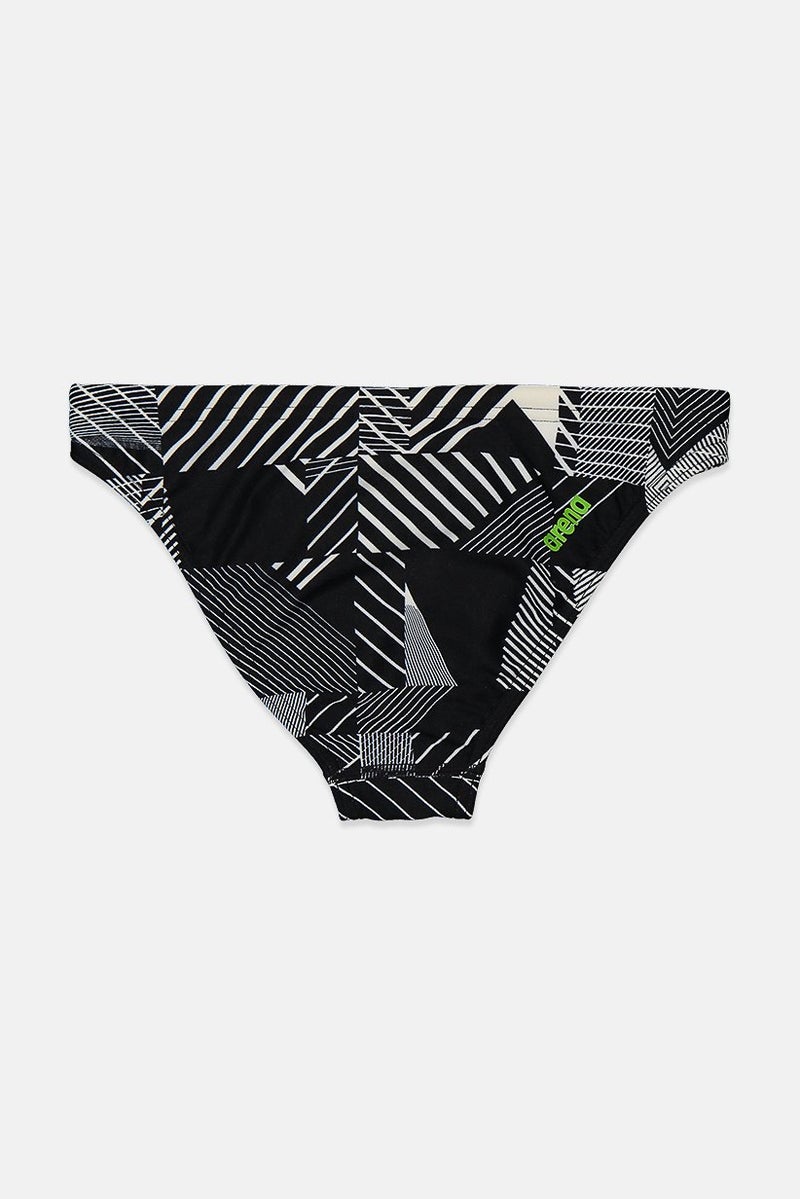 arena Women Textured Bikini Bottom, Black and White Combo - Image 2
