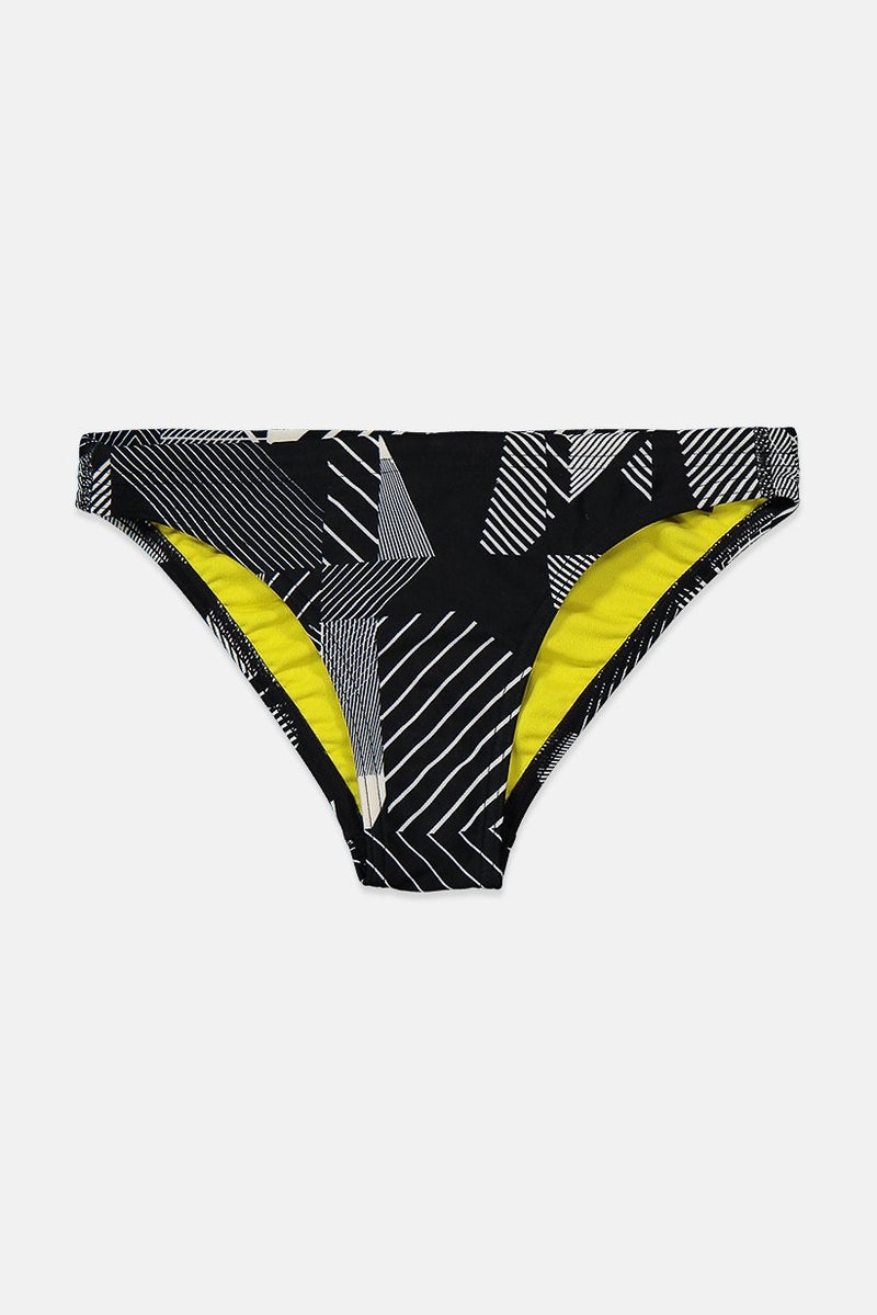 arena Women Textured Bikini Bottom, Black and White Combo - Image 1