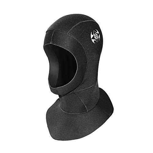 Skyone Neoprene Wetsuit Hood Scuba Diving Hood 3MM 5MM for Men Women Youth, Bib Dive Cap Surfing Thermal Hood for Kayaking Snorkeling Swimming Sailing Canoeing Water Sports - Image 5