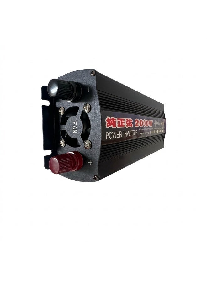 Pure Sine Wave Power Inverter 1000W Continuous / 2000W Peak DC 12V to AC 220V Car Converter with Universal Socket & Smart LED Display - Image 3