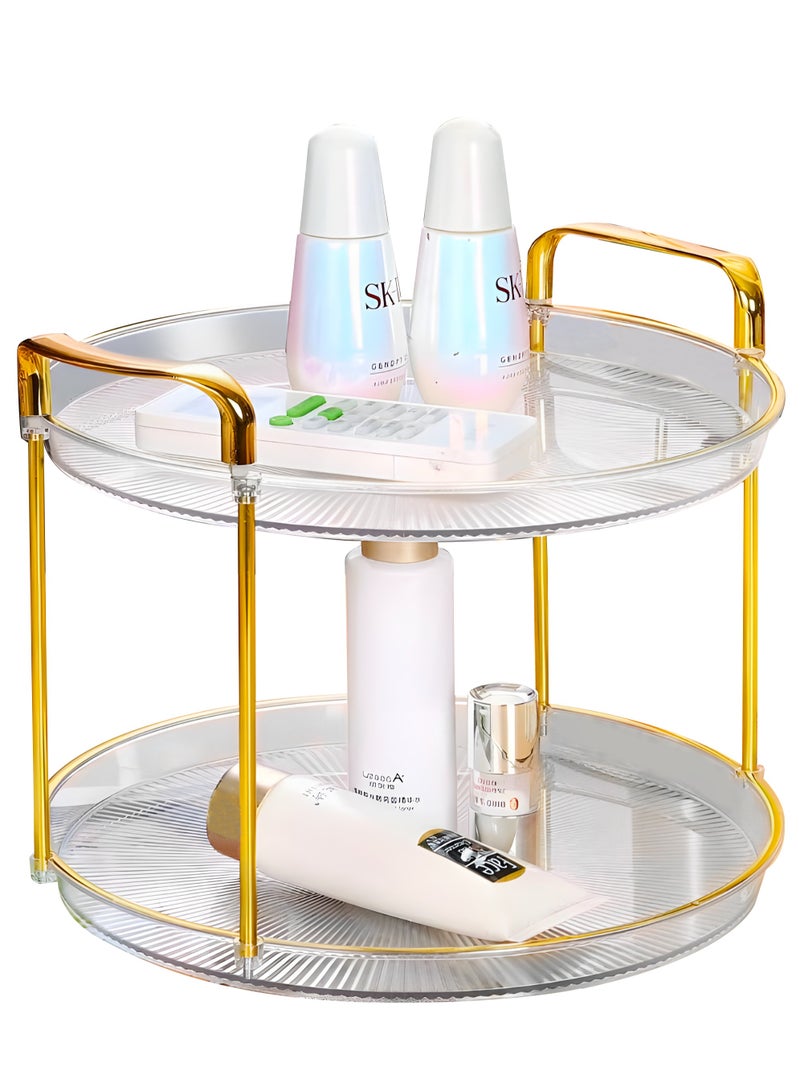 كوزي نست صواني تقديم الفاكهة متعددة الطبقات بمقابض ذهبية، أطباق طاولة مستديرة للديكور المنزلي للطعام، وحفلات الكيك، وحامل المعجنات، والكوكتيل، وتناول الطعام والقهوة - Image 3