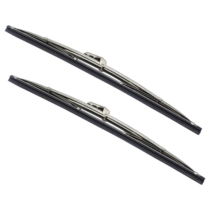 Windshield Wipers 2Pcs Front 12 Stainless Steel Windshield Wiper Blades Replacement For Ford Gm Polished
