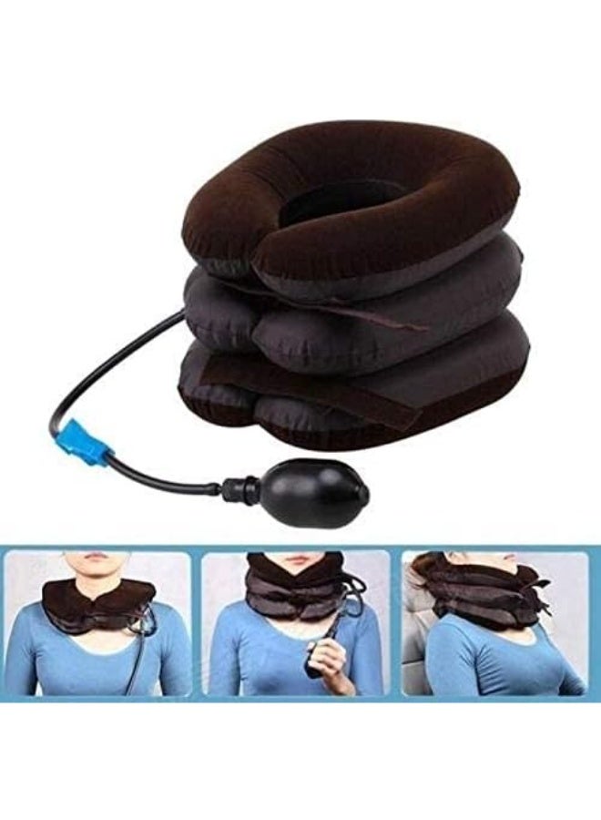 Cervical Neck Traction Device and Instant Neck Pain Relief, Collar Brace, Inflatable and Adjustable Neck Support & Stretcher for Spine Alignment and Chronic,Neck Traction Pillow for Neck Decompression - Image 4