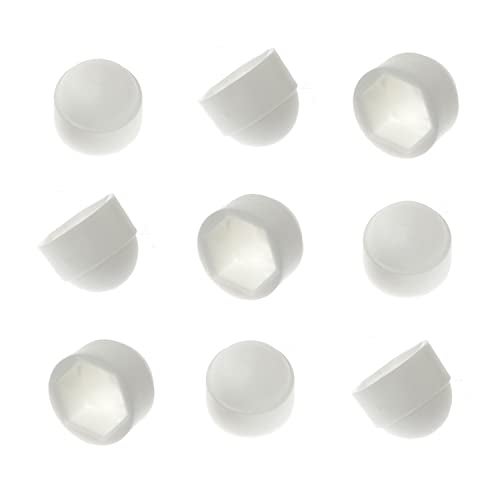 Pro Bamboo Kitchen 24pcs Bolt Nut Protection Cap White Hexagon Dome Nylon Bolt Nut Protection Cover M8x14mm - Image 1