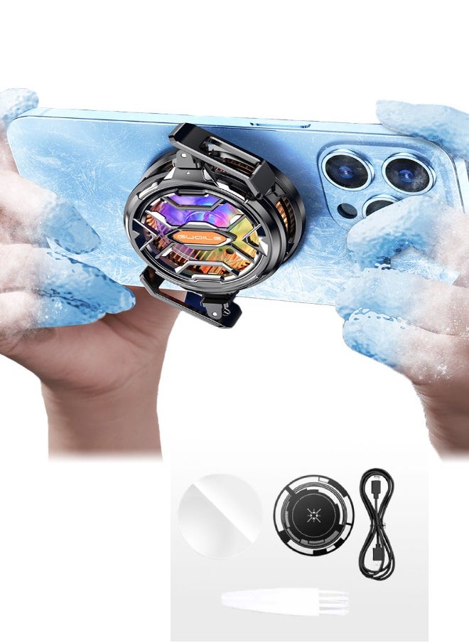 Guqile iPad Tablet Cooler,Features advanced semiconductor technology to efficiently dissipate heat, keeping your device cool. With a magnetic design , it’s perfect for gaming and TikTok streaming.  - Image 1