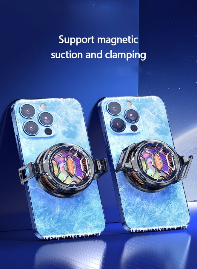 Guqile 15W Semiconductor Phone Cooler, 2-in-1 Magnetic & Clamp-On Radiator for Mobile Gaming & Live Streaming, Ultra-Quiet Cooling Fan for MagSafe iPhone 15/14/13/12 Pro Max, Android, & Tablets - Image 5