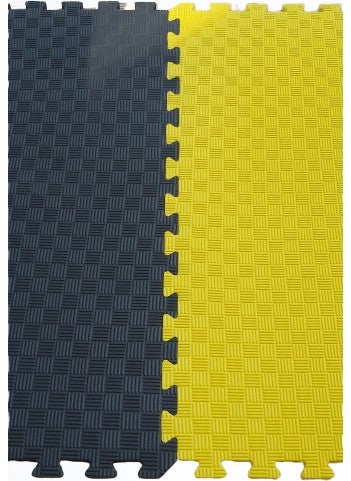 Sportif - Sporty Yellow-Black Tatami Floor Cushion Good Quality 100X100CMX26MM - Image 1