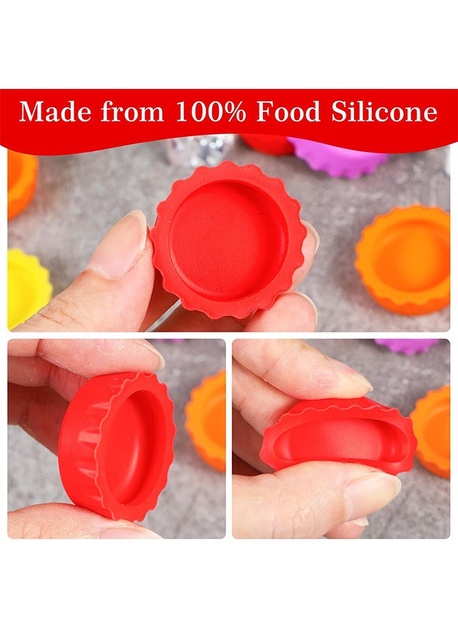 Generic 6pcs Silicone Rubber Bottle Caps Reusable Beer Caps for Home Brewing Soft Drink Wine Bottle Beer Bottle Soda Bottles Kitchen Gadgets  - Image 3
