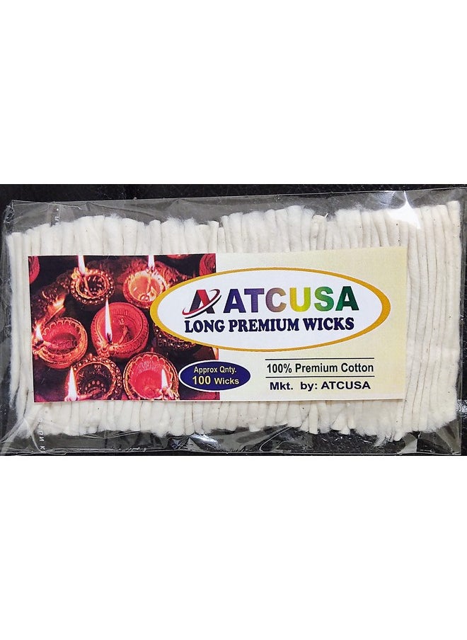 ATCUSA Handmade 3" Long Cotton Wicks Puja Pooja Jyot Batti Oil Lamp Diyas Diwali Deepawali Diya Ideal for Brass, Kuber Clay Diya Home Mandir Temple (Plain Cotton Wicks Pack (Approx 100 Wicks))  - Image 5