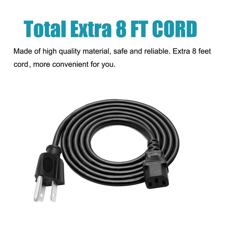 AC Power Cord Replacement for Cuisinart Coffee Percolator PRC-12 PRC-12N PRC-4 3 Prong IEC C13 Power Cable - Image 4