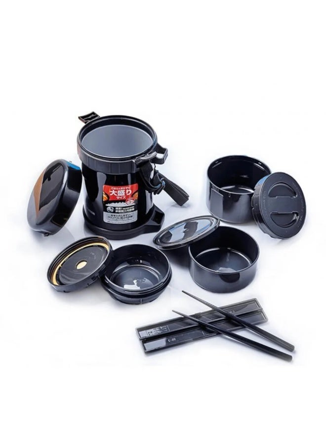 زوجيروشي زاجيروشي صندوق غداء معزول بالفاكيوم، . لتر، أسود - Image 1