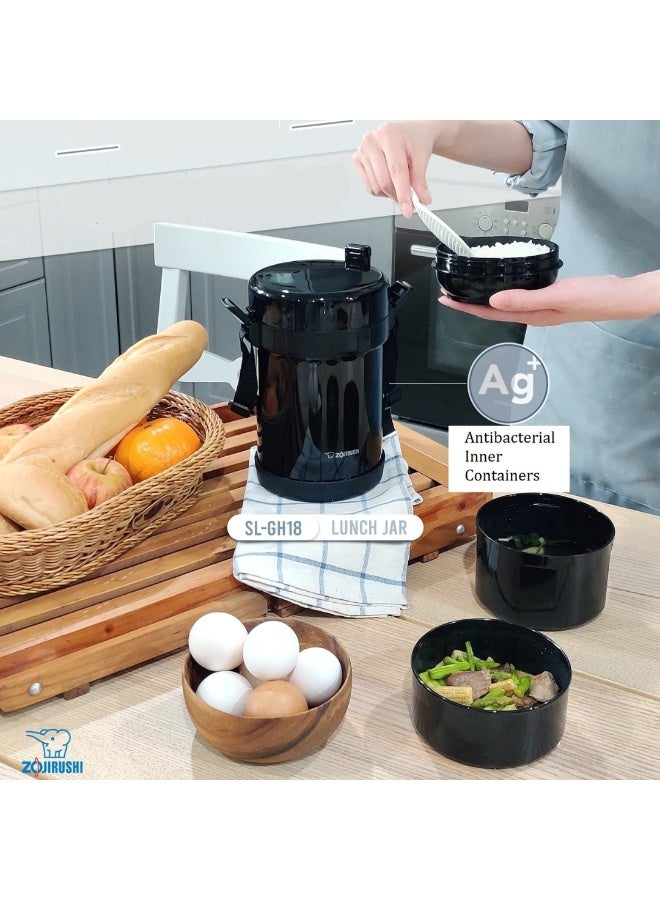 زوجيروشي زاجيروشي صندوق غداء معزول بالفاكيوم، . لتر، أسود - Image 2