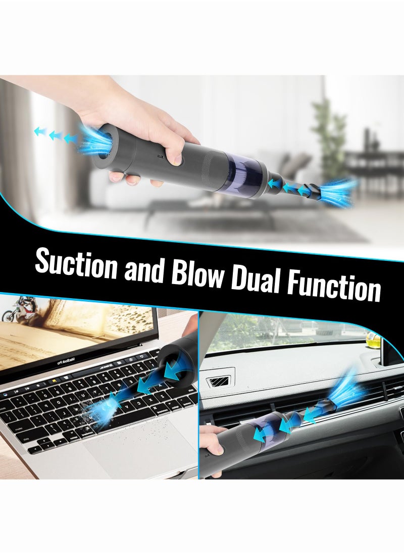 CAFELE - Mini Car Vacuum, Cordless Car Vacuum Cleaner 9000PA Powerful Suction, Rechargeable Hand Held Vacuum for Dust, Sand, Crumbs, Ultra-Light Portable Vacuum for Home, Car, Small Dust Buster - Image 1