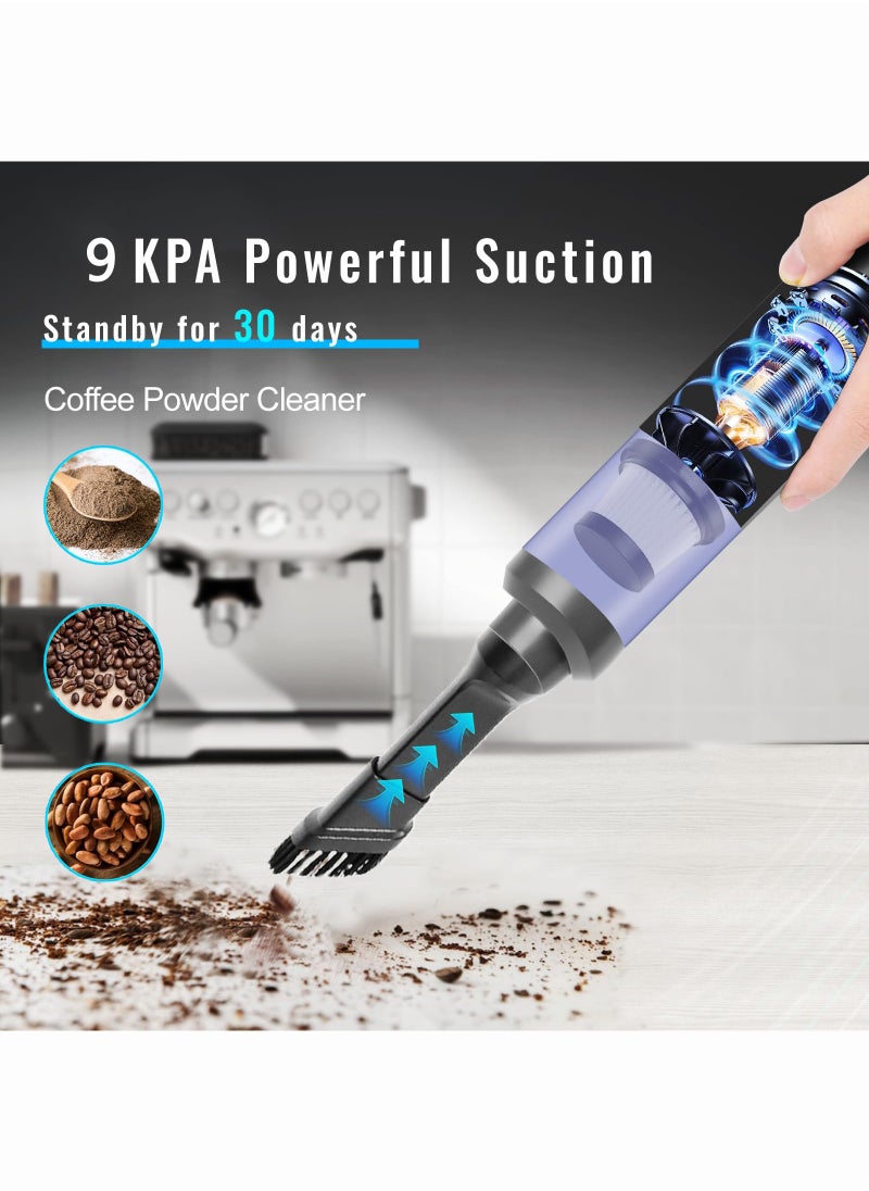 CAFELE - Mini Car Vacuum, Cordless Car Vacuum Cleaner 9000PA Powerful Suction, Rechargeable Hand Held Vacuum for Dust, Sand, Crumbs, Ultra-Light Portable Vacuum for Home, Car, Small Dust Buster - Image 1