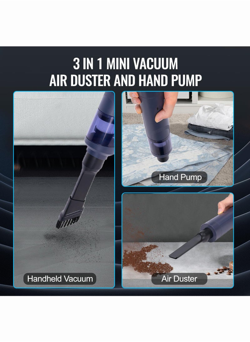 CAFELE - Mini Car Vacuum, Cordless Car Vacuum Cleaner 9000PA Powerful Suction, Rechargeable Hand Held Vacuum for Dust, Sand, Crumbs, Ultra-Light Portable Vacuum for Home, Car, Small Dust Buster - Image 1