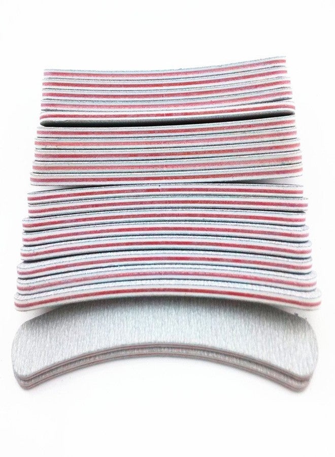 Yueton 20pcs 100/180 Grit Curve Double Sided Zebra File Emery Board Nail Files - Image 2