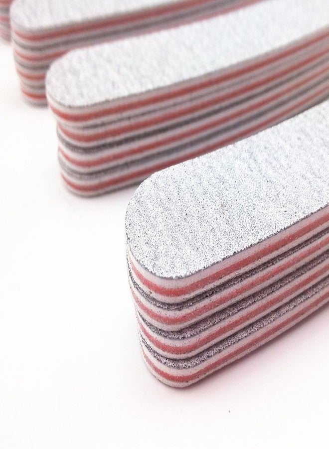 Yueton 20pcs 100/180 Grit Curve Double Sided Zebra File Emery Board Nail Files - Image 5