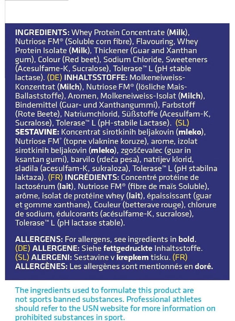 USN 100% Premium Whey Protein Strawberry Cream 2.28kg – High-Quality Whey Protein for Muscle Growth, Recovery & Strength - Image 2
