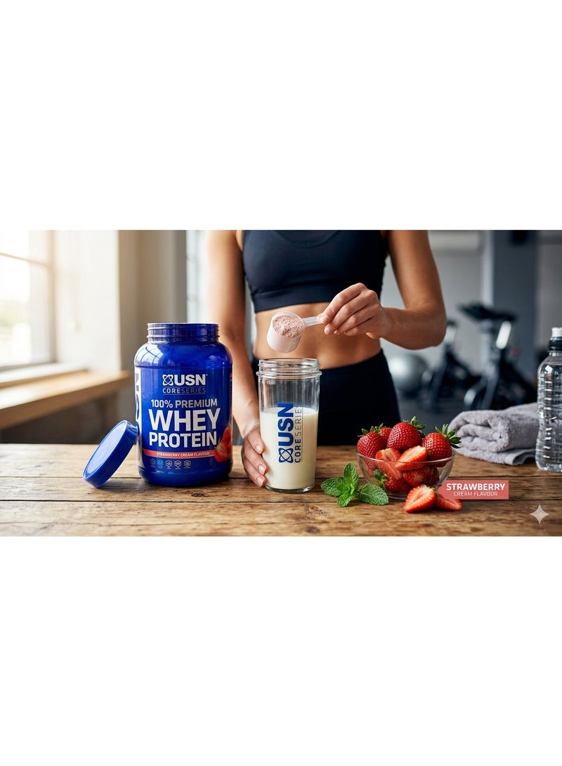 USN 100% Premium Whey Protein Strawberry Cream 2.28kg – High-Quality Whey Protein for Muscle Growth, Recovery & Strength - Image 5