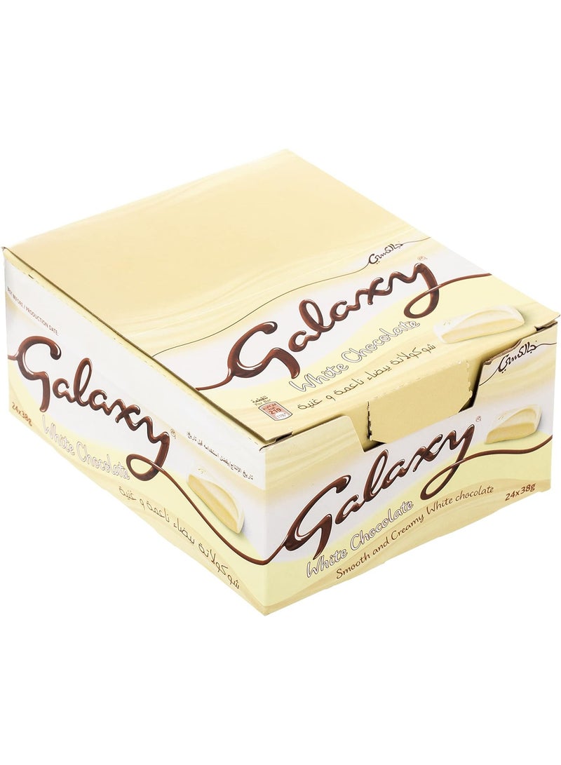 Galaxy White Chocolate Bars, 38g x 24 - Image 1
