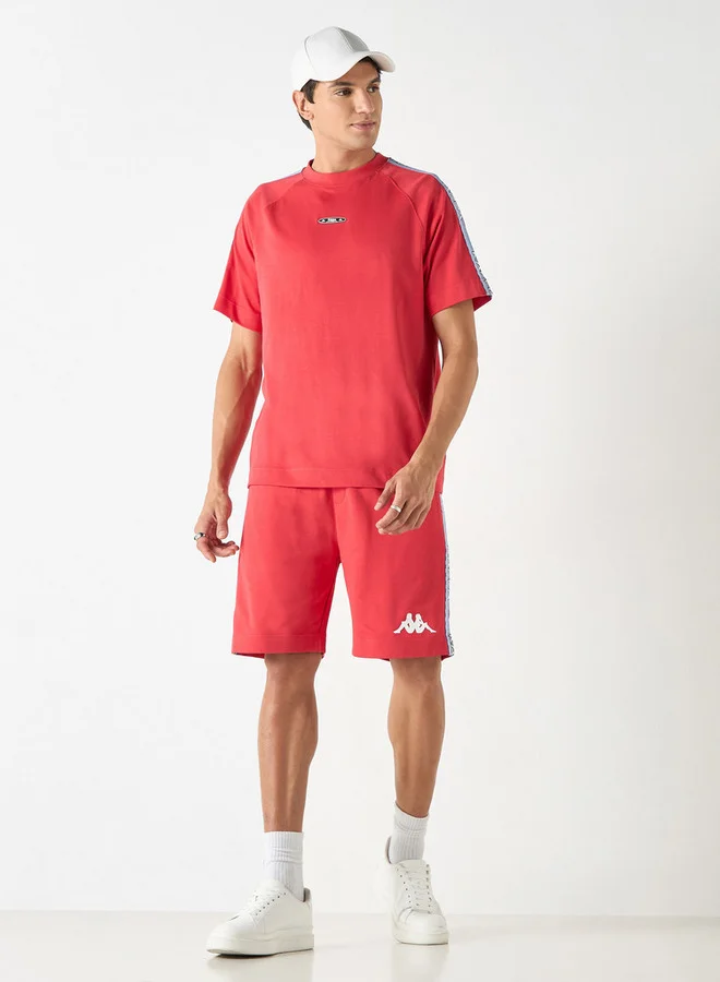 كابا تيشيرت بأكمام قصيرة وطبعات شعار من كابا