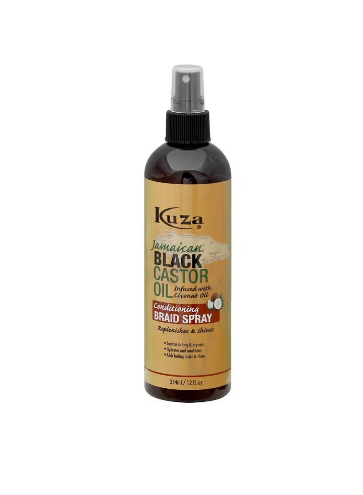 Kuza Jamaican Black Castor Oil Conditioning Braid Spray 354ml