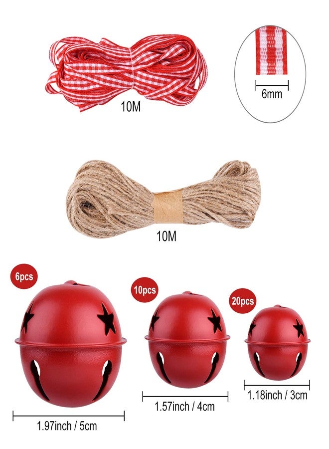 KUUQA 36 Pcs Christmas Jingle Bells Craft Bells with Star for Christmas Party, Tree, Wreath Ornaments, Holiday DIY Decorations - Image 3