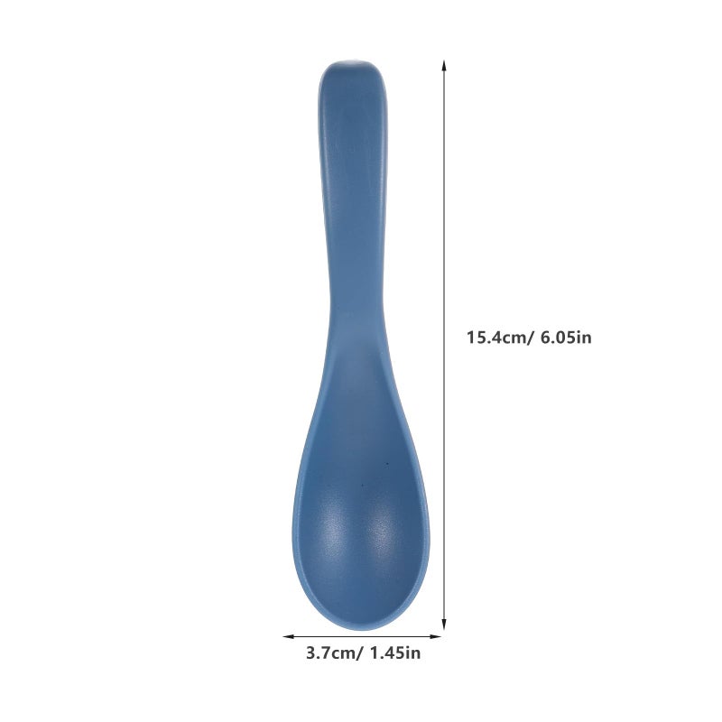 Wheat Straw Soup Spoons Set of 8 Multi Color Portable Lightweight for Home Dining - Image 3
