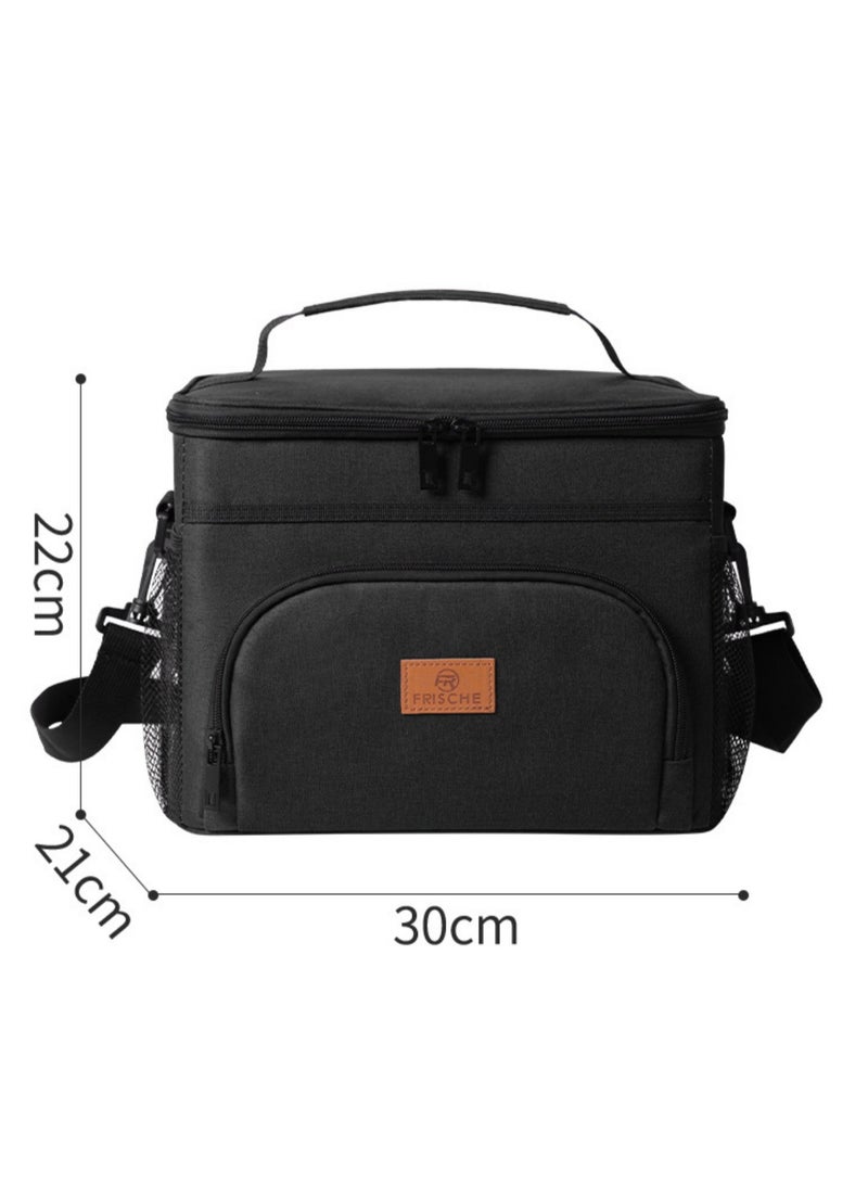 جين فان ل أنا حقيبة غداء معزولة بسعة 14 لترًا للرجال والنساء، حقيبة غداء معزولة مقاومة للماء وقابلة لإعادة الاستخدام للعمل المكتبي والنزهات المدرسية والرياضات الشاطئية والمزيد (أزرق مخضر) - Image 1