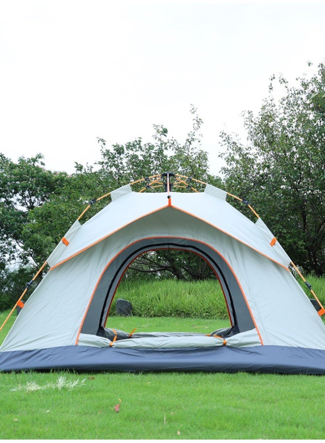 Outdoor.Market Camping Tent 3–4 Person Pop-Up Automatic Setup, Waterproof & UV Protection, Double Door Lightweight Portable Family Tent for Hiking, Beach & Outdoor Travel – White - Image 2